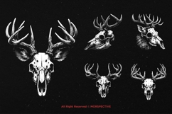 10 Bundle Dark Art Skull Deer Head Wild Animal Horror Tattoo Product Image 3