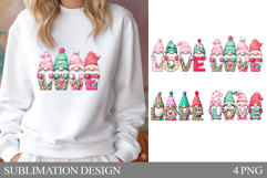 Valentines Gnome Sublimation. Valentine Gnome T-Shirt Design Product Image 1
