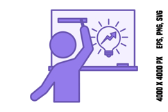 Purple Idea Presentation Icon Product Image 1