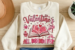 Valentine’s All Booked For PNG, Book Lover Valentine PNG Product Image 2