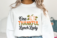 One Thankful Lunch Lady Svg | Thanksgiving Svg | Shirt Svg Product Image 2
