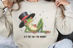 .Is it me_ am i the drama PNG, Funny Frog Sublimation Quotes Product Image 2