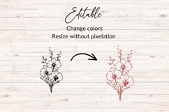Hand Drawn Orchid Bouquet SVG Product Image 2