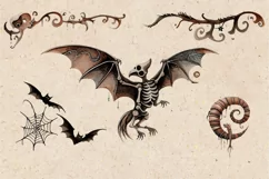 Creepy Halloween clipart. PNG sublimation Product Image 3