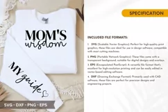 Mom's Wisdom SVG - Mother's Day Sleeve T shirt Design Product Image 2