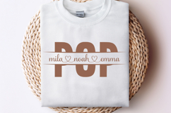Pop Split Name Frame SVG, Father&#039;s Day SVG, Dad T-Shirt Product Image 1