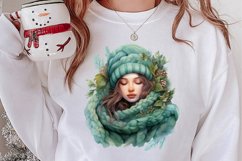 Cozy Green christmas Clipart Sublimation, Christmas PNG Product Image 2