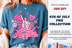 Pink America Liberty PNG | Girly Patriotic Sublimation Product Image 3