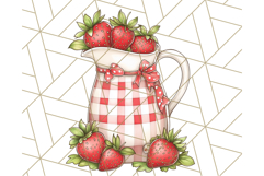Cottagecore Strawberry Kitchen PNG Clipart, Retro Fruit Png Product Image 2