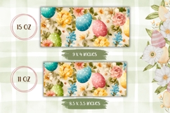 Watercolor Easter Eggs Mug Wrap Design, Floral Mug Design Product Image 2