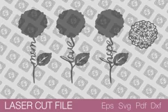 Hydrangea SVG. Love SVG Hope SVG Mom SVG flower. Product Image 2