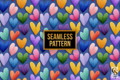 Painted Hearts Pattern Digital Paper Product Image 2