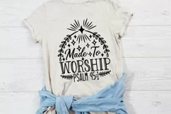 Made To Worship Svg, Christian Svg, Bible Verse Svg. Product Image 3