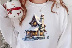 Fairy Christmas House Sublimation Clipart, Fairy Christmas Product Image 2
