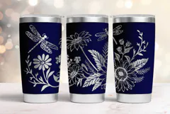 20oz Tumbler laser svg wrap|Wildflowers and Dragonflies Product Image 2