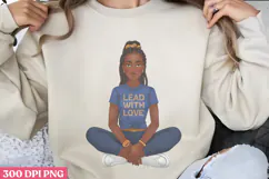 Empowering Black Girl Clipart PNG Product Image 1