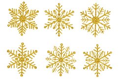 Snowflakes gold glitter. Snowflakes SVG. Snowflakes graphic Product Image 3