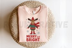 Merry and Bright, Merry Christmas Sublimation PNG Product Image 2