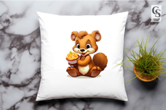 Cute Squirrel Clipart Sublimation PNG Product Image 2