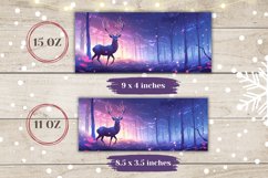 Christmas Mug Wrap, Winter Deer Coffee Mug Sublimation Product Image 2