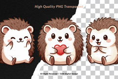 15 Bundle Watercolor Cute Hedgehog Animal Kids Thorns Mammal Product Image 2