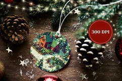 3D Christmas Village Ornament, Winter Ornament Design Product Image 2