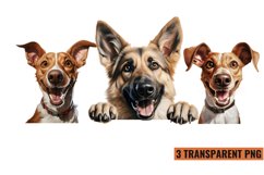 Peeking Dog Collection Clipart, Dog Collection Sublimation Product Image 1