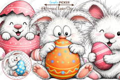 Whimsical Easter Animals PNG, Whimsical Bunny Easter Clipart Product Image 2