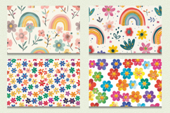 Cute Rainbow Flowers Cutting Boards sublimation Design Product Image 2