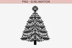 Christmas tree silhouette png design for T-shirts Product Image 2