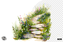 Wildflowers Pathway Clipart Product Image 1