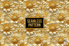 Golden Sunflower Field Digital Paper Product Image 2