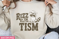 Rizz Me With The Tism PNG, Funny Animal Sublimation PNG Product Image 1