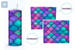 3 Mermaid 20 oz Skinny Tumbler Wrap Sublimations Product Image 3