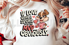 Funny Love Sport Mvp Dog Cartoon Graphic Design Product Image 2