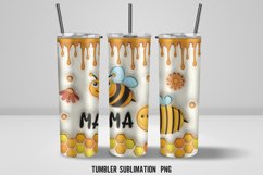 3D Puffy Mama Bee Inflated Tumbler Wrap|3D Inflate Designs Product Image 2