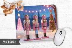 Pink Holiday Nutcracker Wonderland Mouse Pad PNG Product Image 1