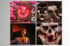 Zombie Halloween | 8 Skinny tumbler sublimation designs, JPG Product Image 2