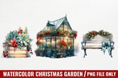 Watercolor Gothic Christmas Clipart Sublimation Product Image 1