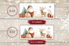 Cartoon Santa Claus Mug, Cute Christmas Deer Mug Wrap Product Image 2