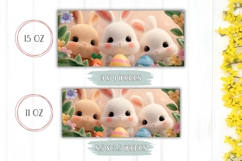 Cute Spring Mug Design, Easter Bunnies Mug Sublimation Product Image 2