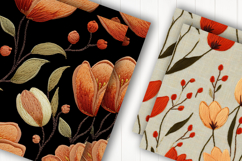 Rustic Autumn Floral Digital Paper Product Image 2