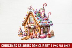 Christmas calories don Clipart PNG Product Image 1