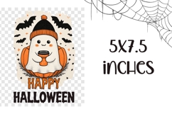 Cartoon Halloween Ghost Towel, Halloween Bats Towel Template Product Image 2