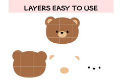 Cute Baby Bear SVG Bundle | Teddy Bear Clipart for Cricut, S Product Image 2