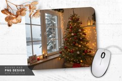 Christmas Corner with Snowy Window Mouse Pad PNG Design Product Image 1