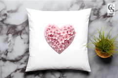 Pink Floral Heart Ornament Clipart Sublimation PNG Product Image 2