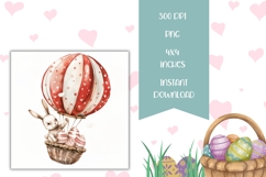 Easter Square Coaster Designs, Hot Air Balloon Sublimation Product Image 2