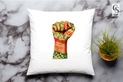 African Pattern Raised Fist Art Clipart Sublimation PNG Product Image 3