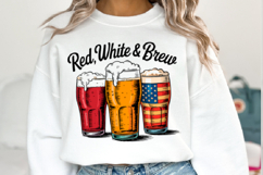 Red, White &amp; Brew svg | 4th of July Svg | Shirt Svg Product Image 2